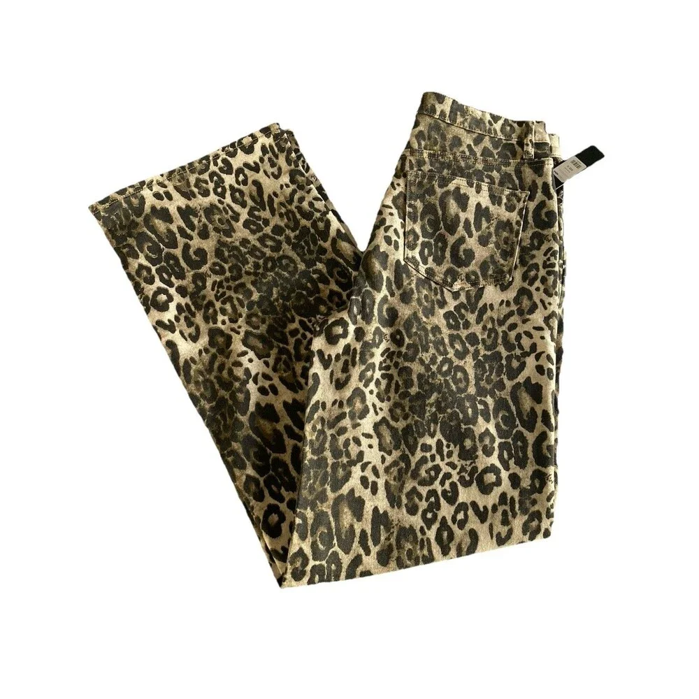 Fashion Nova Women’s Junior Size 15 Long Leopard Jeans Flared NWT. New With Tags - Picture 16 of 16